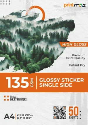 135 GSM | Glossy Sticker Single Side